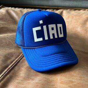 Clare V ciao trucker hat
